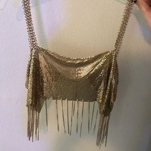 Gold chain crop top